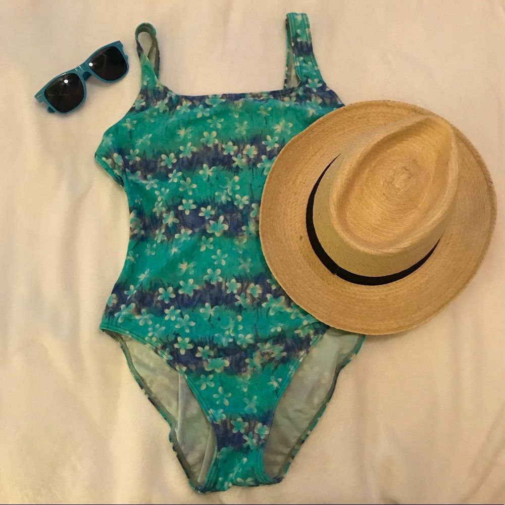 Blue Floral Swimsuit